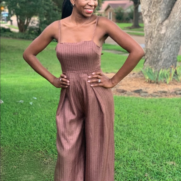 Pinstripe Jumpsuit - Picture 3 of 6